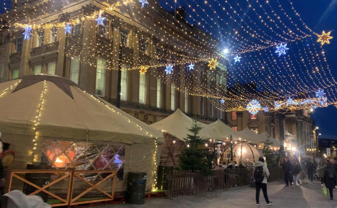 Tipi at the Christmas market in Newcastle